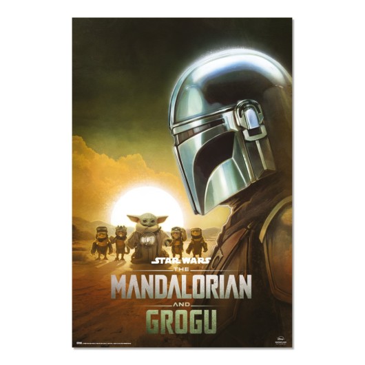 STAR WARS THE MANDALORIAN AND GROGU DIN DJARIN POSTER