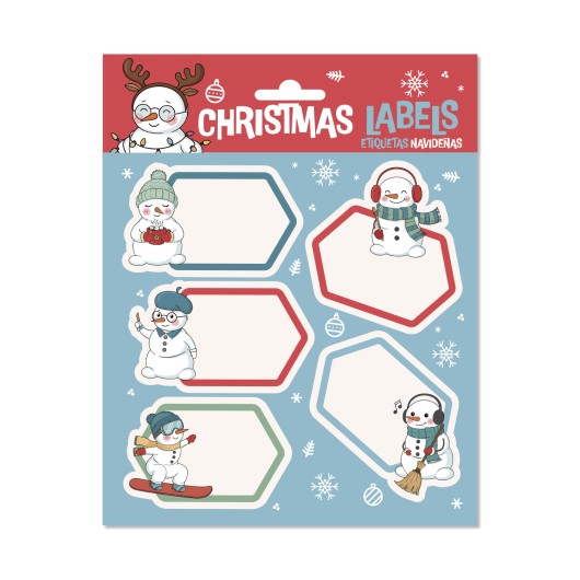 SNOWMAN PREMIUM CHRISTMAS SELF-ADHESIVE LABELS