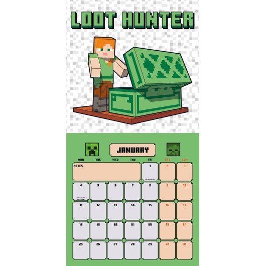 MINECRAFT 2027 30X30 CALENDAR (PLASTIC FREE) 