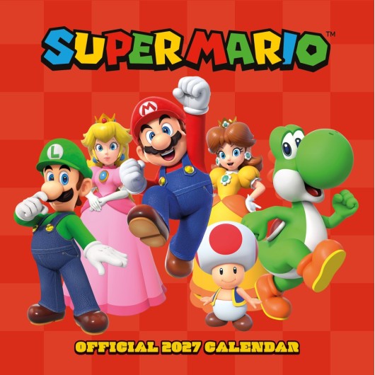 SUPER MARIO 2027 30X30 CALENDAR (PLASTIC FREE) 