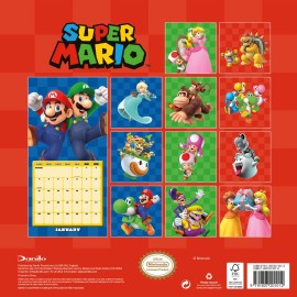 SUPER MARIO 2027 30X30 CALENDAR (PLASTIC FREE)  2