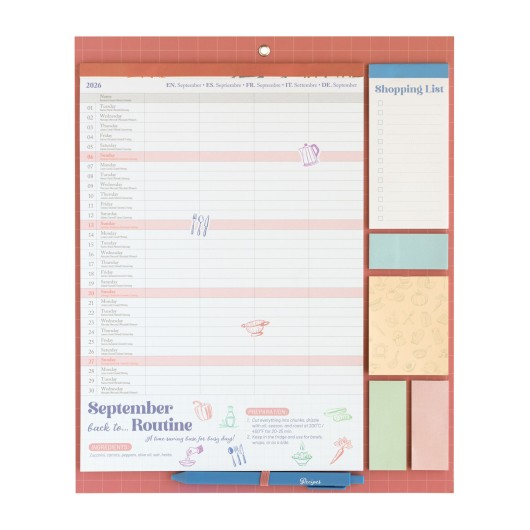 RECIPES 2026/2027 PLANNER WITH MAGNET