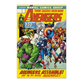 MARVEL AVENGERS 100TH ISSUE POSTER 