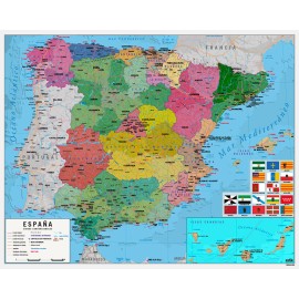 MINI POSTER MAP OF SPAIN