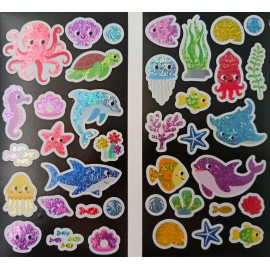 MARINE ANIMALS HOLOGRAPHIC 2D STICKERS 2