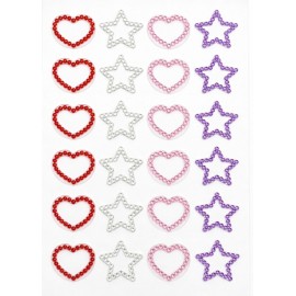 BRILLIANT DIAMONDS HEARTS & STARS STICKERS 2