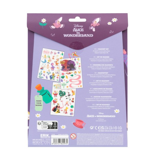 DISNEY ALICE IN WONDERLAND DIE-CUT MAGNET SET