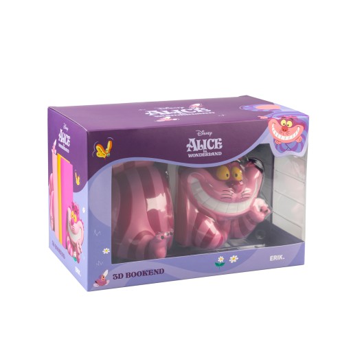 DISNEY ALICE IN WONDERLAND CHESHIRE CAT BOOKENDS