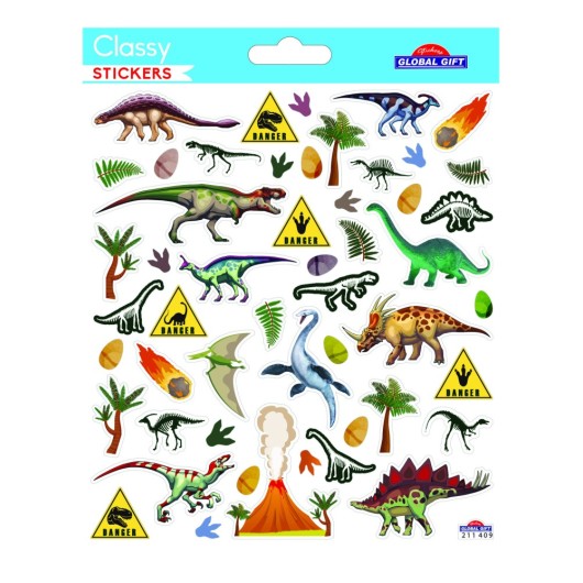 CLASSY DINOSAURS STICKERS