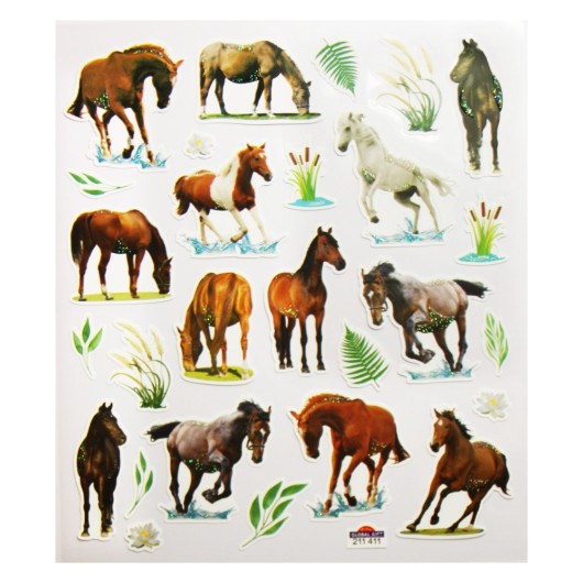 GLITTER HORSES CLASSY STICKERS