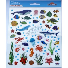 SEA ANIMALS CLASSY STICKERS