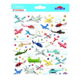 CLASSY AVIATION GLITTER STICKERS 2