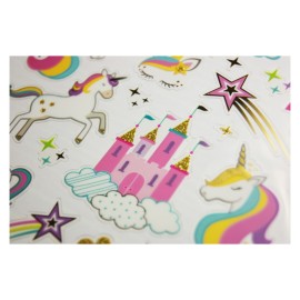 CLASSY CASTLE AND GLITTER UNICORNS STICKERS