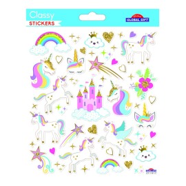 CLASSY CASTLE AND GLITTER UNICORNS STICKERS 2