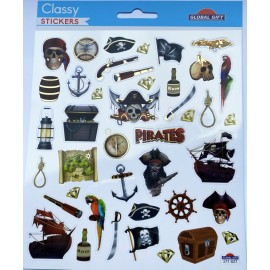 PIRATES GLITTER CLASSY STICKERS