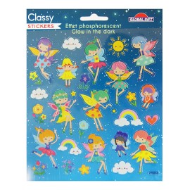 CLASSY FAIRIES GLOW IN THE DARK COLORS STICKERS  2