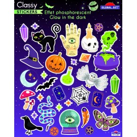 CLASSY HALLOWEEN GLOW IN THE DARK STICKERS