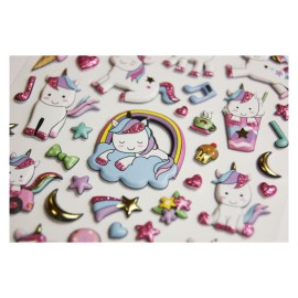 STICKERS TWEENY FOAMY UNICORNS GLITTER