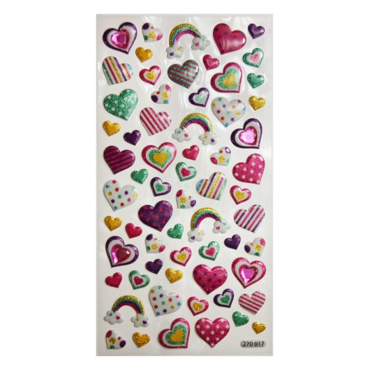 STICKERS TWEENY FOAMY HAPPY HEARTS