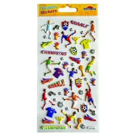 FOOTBALL GLITTER TWEENY FOAMY STICKERS