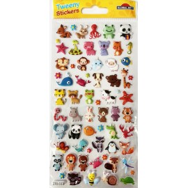 ADORABLE ANIMALS GLITTER TWEENY FOAMY STICKERS