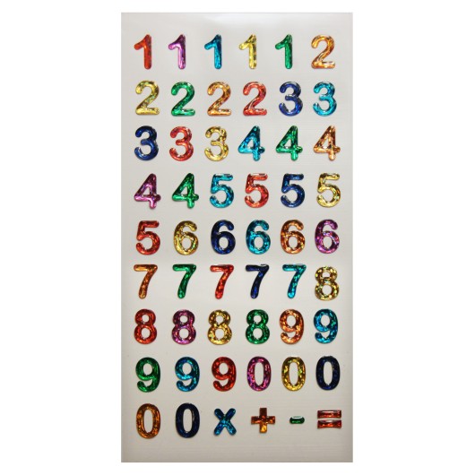 STICKERS TWEENY FOAMY GLOSSY NUMBERS