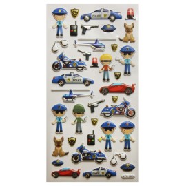 POLICE TWEENY FOAMY STICKERS