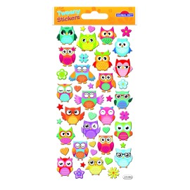 STICKERS TWEENY FOAMY GLITTER OWLS 2