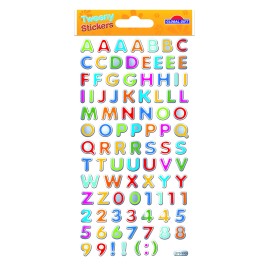 STICKERS TWEENY FOAMY LETTERS AND NUMBERS GLOSSY COLORS 2