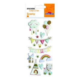 STICKERS SCENY SCRAP & DECO BABY RELIEF