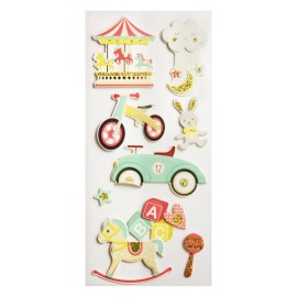 STICKERS SCENY SCRAP & DECO CAROUSEL RELIEF 2