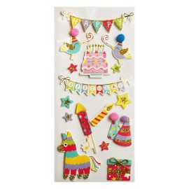 STICKERS SCENY SCRAP & DECO HAPPY BIRTHDAY RELIEF 2