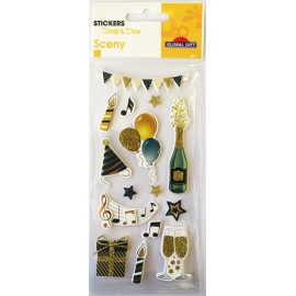 CELEBRATION GLITTER SCENY SCRAP & DECO STICKERS