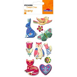 ANIMALS SCENY SCRAP & DECO STICKERS