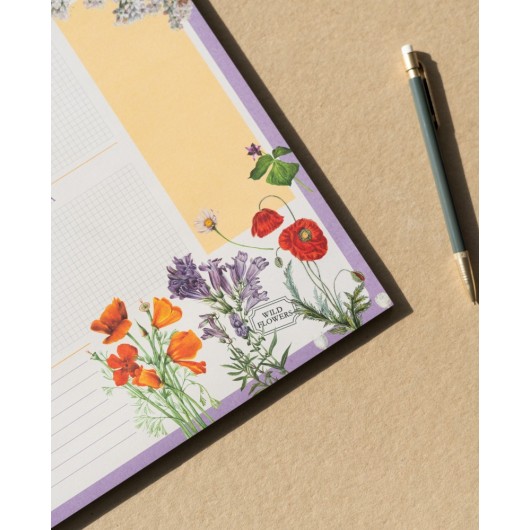 KOKONOTE WILD FLOWERS A3 WEEKLY PLANNER IN GERMAN