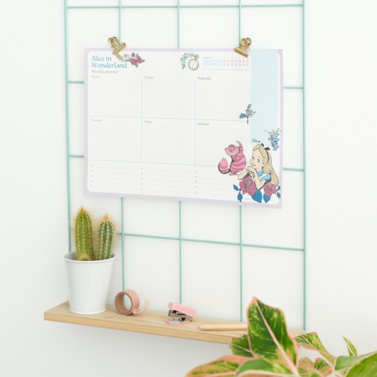 DISNEY ALICE IN WONDERLAND A4 WEEKLY PLANNER