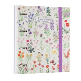 WILD FLOWERS 4 RING BINDER