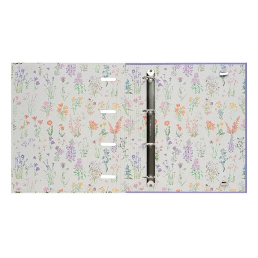 WILD FLOWERS 4 RING BINDER