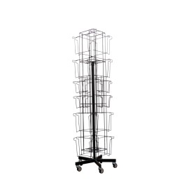 4-SIDED ROTATING CALENDAR DISPLAY C-24 BLACK 16C+8SB (NO MERCHANDISE)