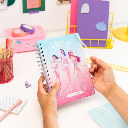 KPOP DEMON HUNTERS 2026/2027 12 MONTHS A5 WEEK VIEW ACADEMIC DIARY
