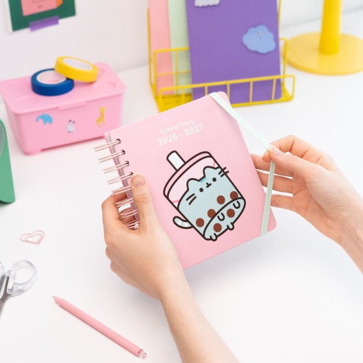 PUSHEEN 2026/2027 DAY PER PAGE M 11 MONTHS ACADEMIC DIARY