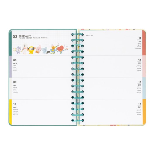 BT21 2026/2027 WEEK TO VIEW A5 12 MONTHS ACADEMIC DIARY