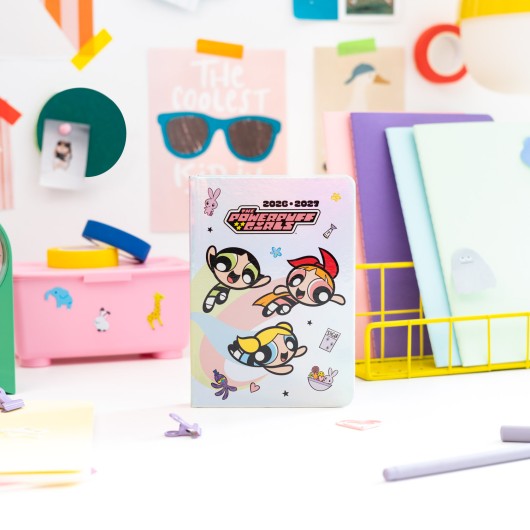 THE POWERPUFF GIRLS 2026/2027 WEEK TO VIEW POCKET 17 MONTHS ACADEMIC DIARY