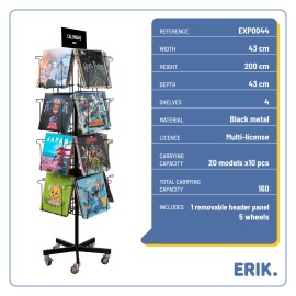 4-SIDED ROTATING CALENDAR DISPLAY C-16 BLACK (NO MERCHANDISE)  2