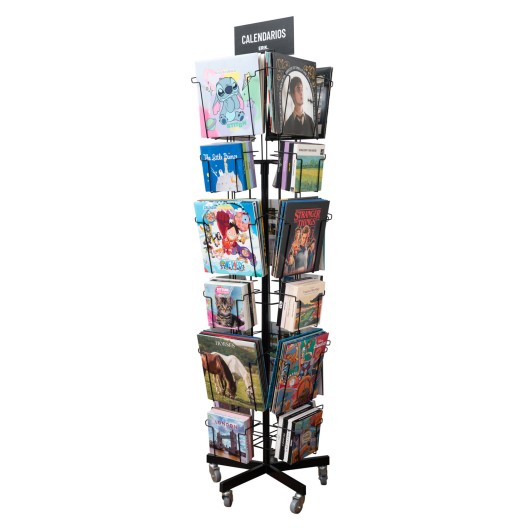  4-SIDED ROTATING CALENDARS DISPLAY 12+12 - 30X30 + DELUXE (NO MERCHANDISE) 