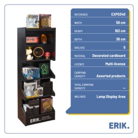 ERIK 5 SHELVES BLACK LAMP DISPLAY NO MERCHANDISE 2