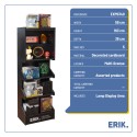 ERIK 5 SHELVES BLACK LAMP DISPLAY NO MERCHANDISE