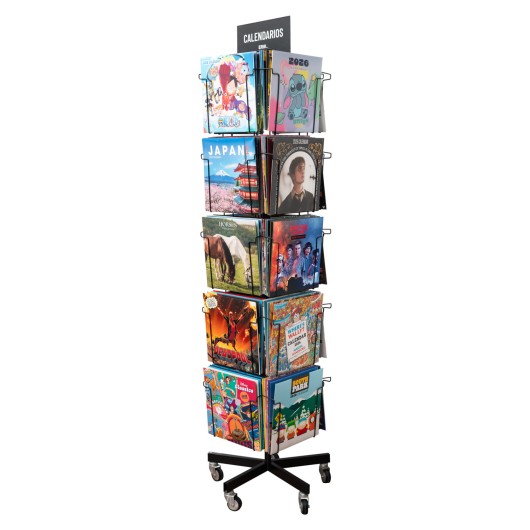 4-SIDED ROTATING CALENDAR DISPLAY BLACK C-20 (NO MERCHANDISE) 