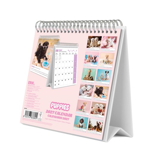 PUPPIES 2027 DESK CALENDAR