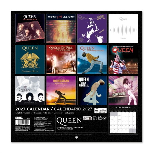 QUEEN 2027 30X30 CALENDAR